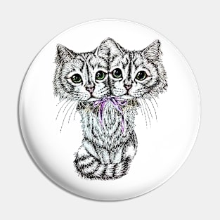 Janus, the two-headed kitty Pin