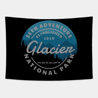 Glacier National Park Retro Tapestry