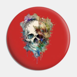 Deadhead Watercolor Logo - Original Artwork Pin