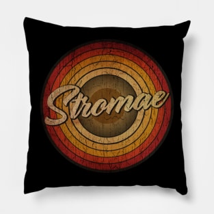 arjunthemaniac, circle retro faded Stromae Pillow