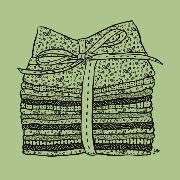 SewLalla Fat Quarter Bundle line art drawing by SewLalla