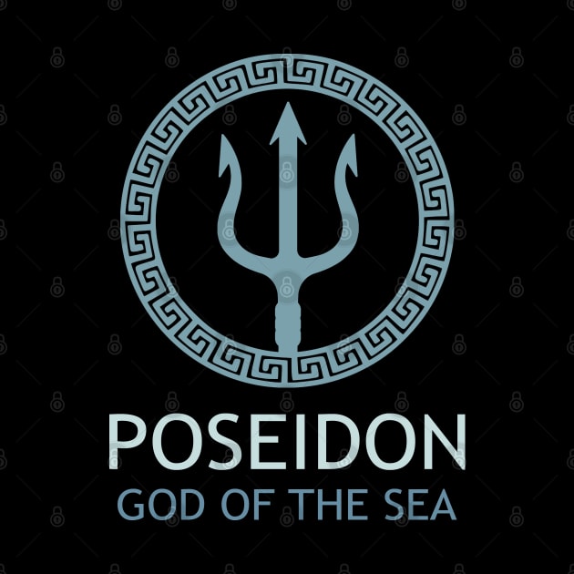 Poseidon Greek God of the Sea Trident by AgemaApparel