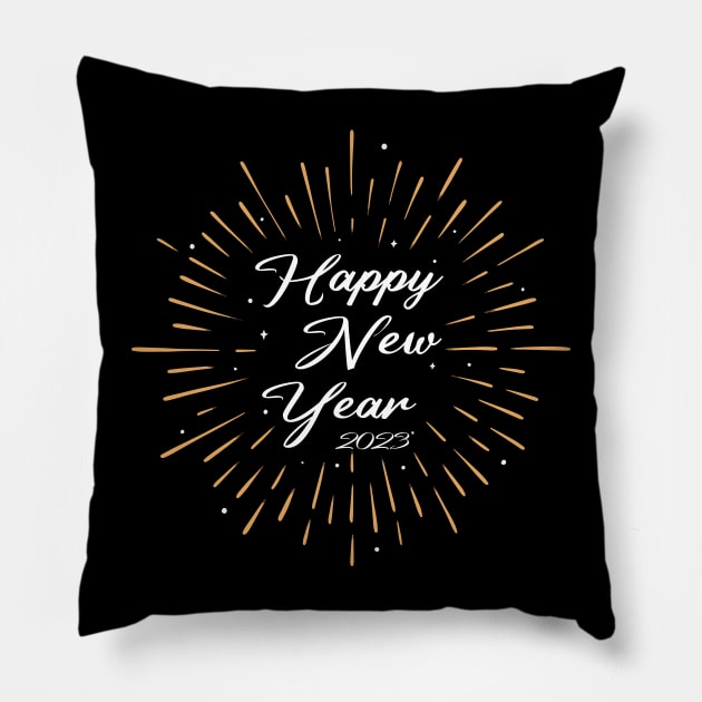 Happy New Year 2023 Pillow by SavageArt ⭐⭐⭐⭐⭐