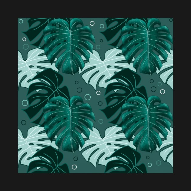 Monstera Pattern - Teal by monitdesign