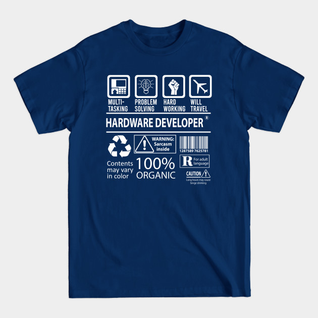 Disover Hardware Developer T Shirt - MultiTasking Certified Job Gift Item Tee - Hardware Developer - T-Shirt