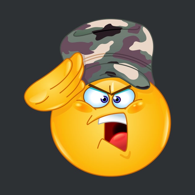 Soldier Saluting Emoji by DigiToonsTreasures