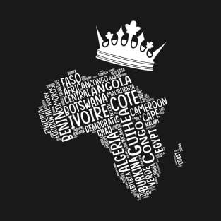 Black History, Africa Map, Colors, African American, light T-Shirt