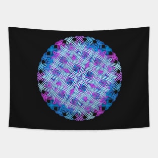 Knitted mandala in blue Tapestry