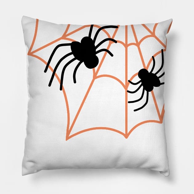 Spider Web Halloween Pillow by DiegoCarvalho