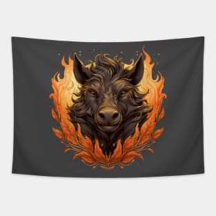 Burning Pig Tapestry