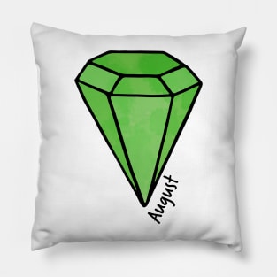 August Peridot Birthstone Pillow