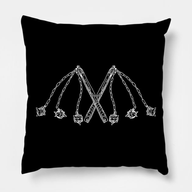 Flail-Black Metal Version Pillow by Mark of the Black Dog