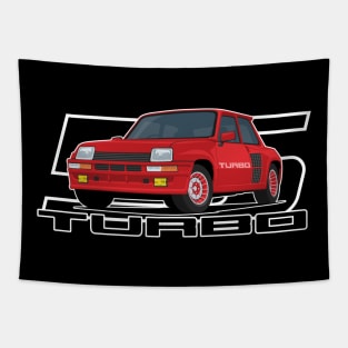 Car 5 Turbo 1980 v2 red Tapestry