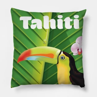 Tahiti Travel poster Pillow