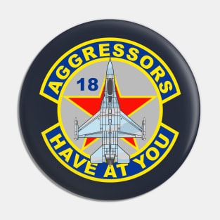 18th Aggressor Squadron Blue Foxes Pin