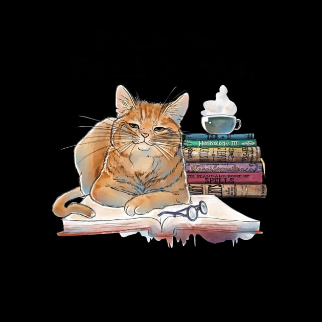 Cat Drink Tea Read Books Be Happy by Phylis Lynn Spencer