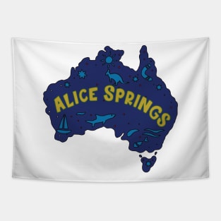 AUSSIE MAP ALICE SPRINGS Tapestry