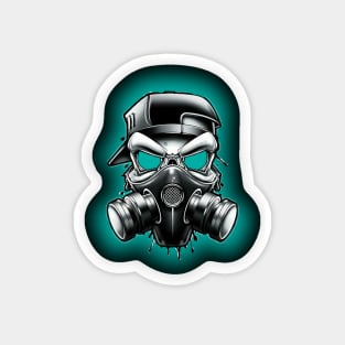 Toxic/Radioactive Skull Gas Mask Magnet