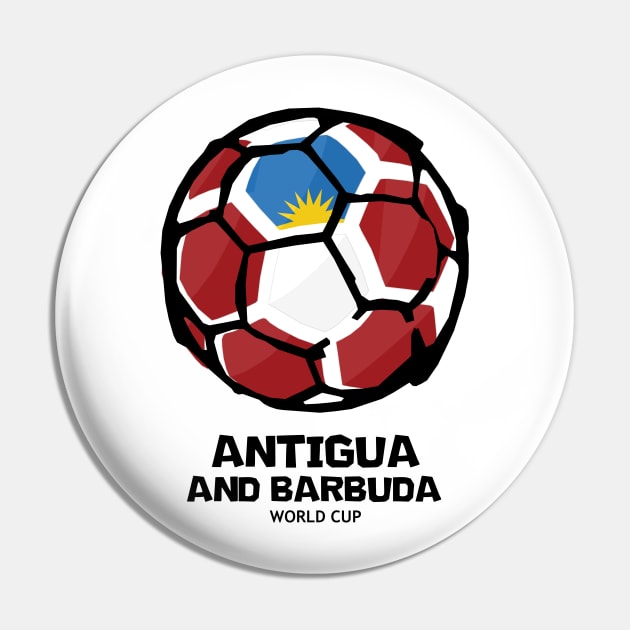 Antigua and Barbuda Football Country Flag Pin by KewaleeTee