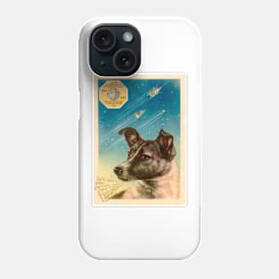 Laika the space dog postcard (S620/0046) Phone Case