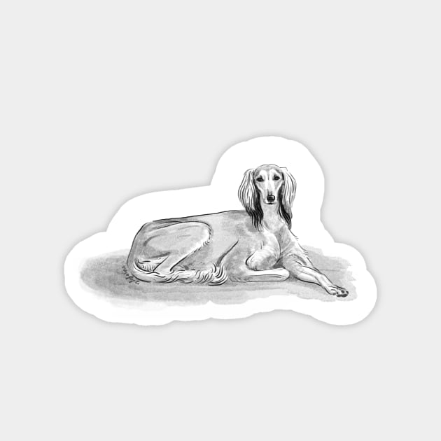 Saluki Magnet by VEROfojt