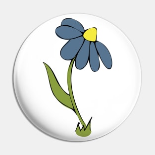 Daisy Whimsical Cartoon Illustration Happy Colours Pin