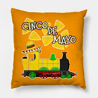 Cinco De Mayo Steam Train Pillow