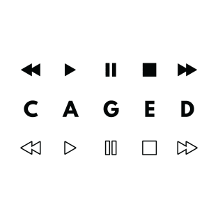 CAGED System Music Player Buttons Light Theme T-Shirt