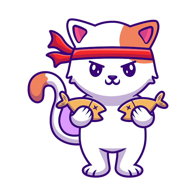 Cute angry ninja cat by Custom Style