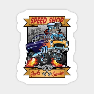 Speed Shop - Hot Rods and Muscle Cars Magnet