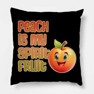 Peach is My Spirit Fruit Pillow