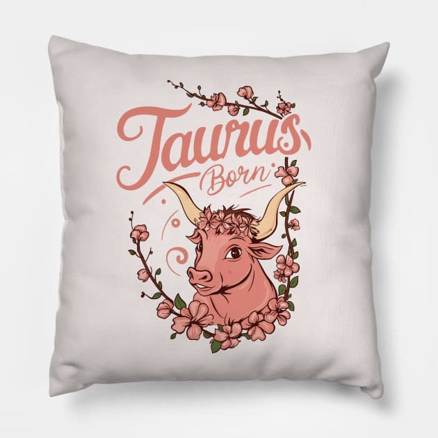 Taurus Born Pillow by Custom Prints HD