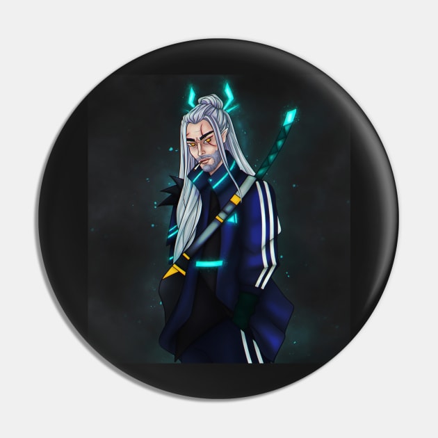 Cyberpunk Samurai Gopnik Geralt Pin by Purplehate