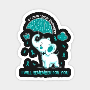 Ovarian Cancer Awareness Elephant Magnet