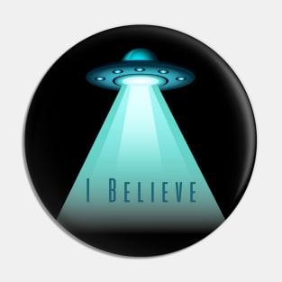 Flying Saucer I Believe' Shirt, Unisex Alien Encounter Tee Casual UFO Believer Wear Ideal Gift for Extraterrestrial Fans Pin