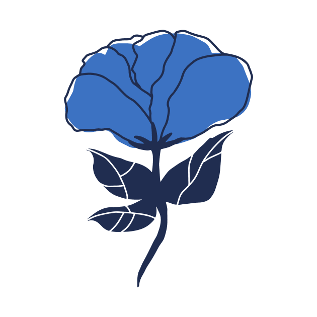 Sketchy Blue Flower by Hssinou