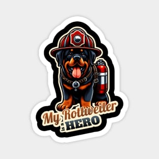 Firefighter Rottweiler Magnet