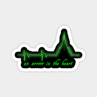 Arrow in the Heart Green Magnet