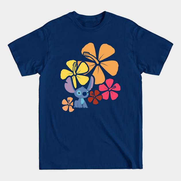 Discover Hibiscus flowers and an Alien - Lilo And Stitch - T-Shirt