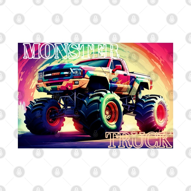 Rainbow monster truck by Aceplace Design