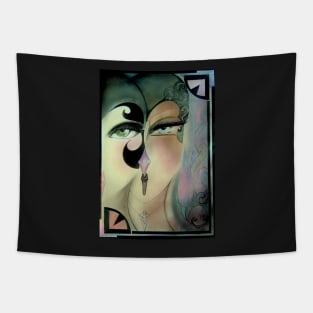 GREEN TINTED OP ART DECO FLAPPERS Tapestry