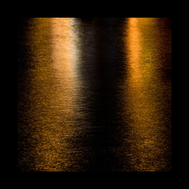 Abstract lights sea shiny bronze black reflection Photo of glistening shiny water by PLdesign