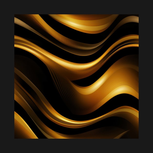 Golden Harmony: Abstract Stripes in Luxe Gold by star trek fanart and more