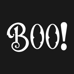 Boo! Retro Vintage Halloween Typography T-Shirt