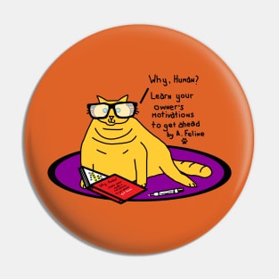 Chonk Cat Recommends a Book to Animals Pin