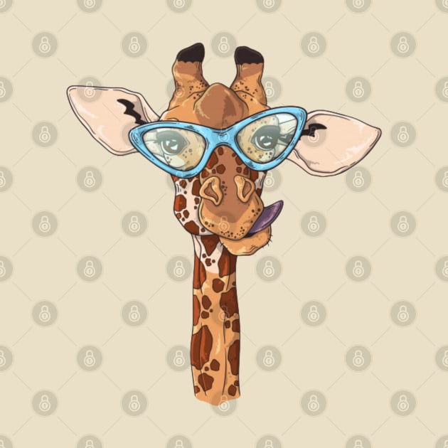 Hipster giraffe by Rakos_merch