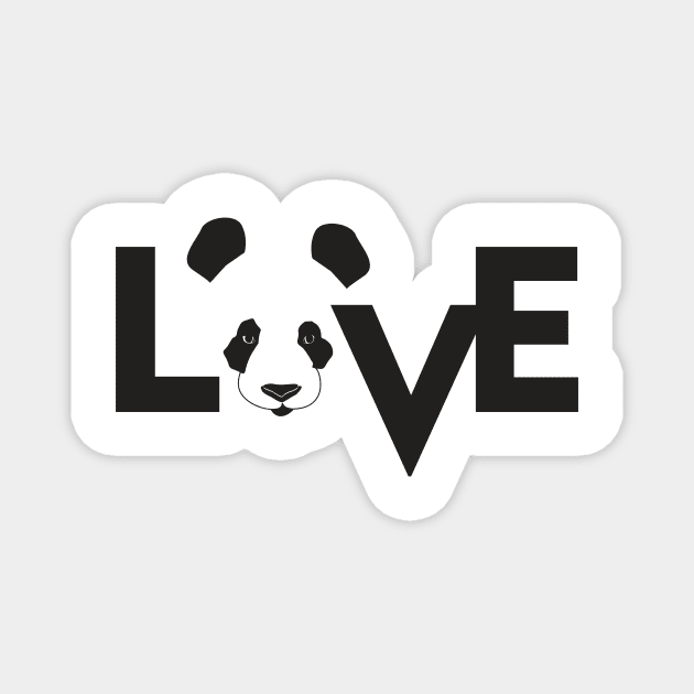 LOVE PANDA Magnet by YellowMadCat