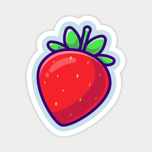 Strawberries Fruit Cartoon Magnet