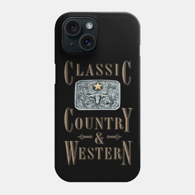 Classic Country and Western Belt Buckles Phone Case by PLAYDIGITAL2020