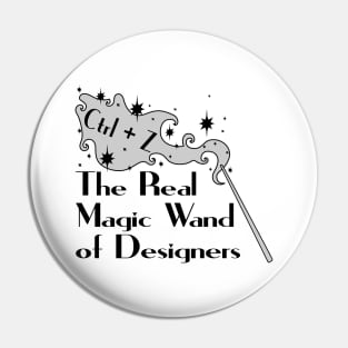 Ctrl Z The Real Magic Wand of Designers Pin